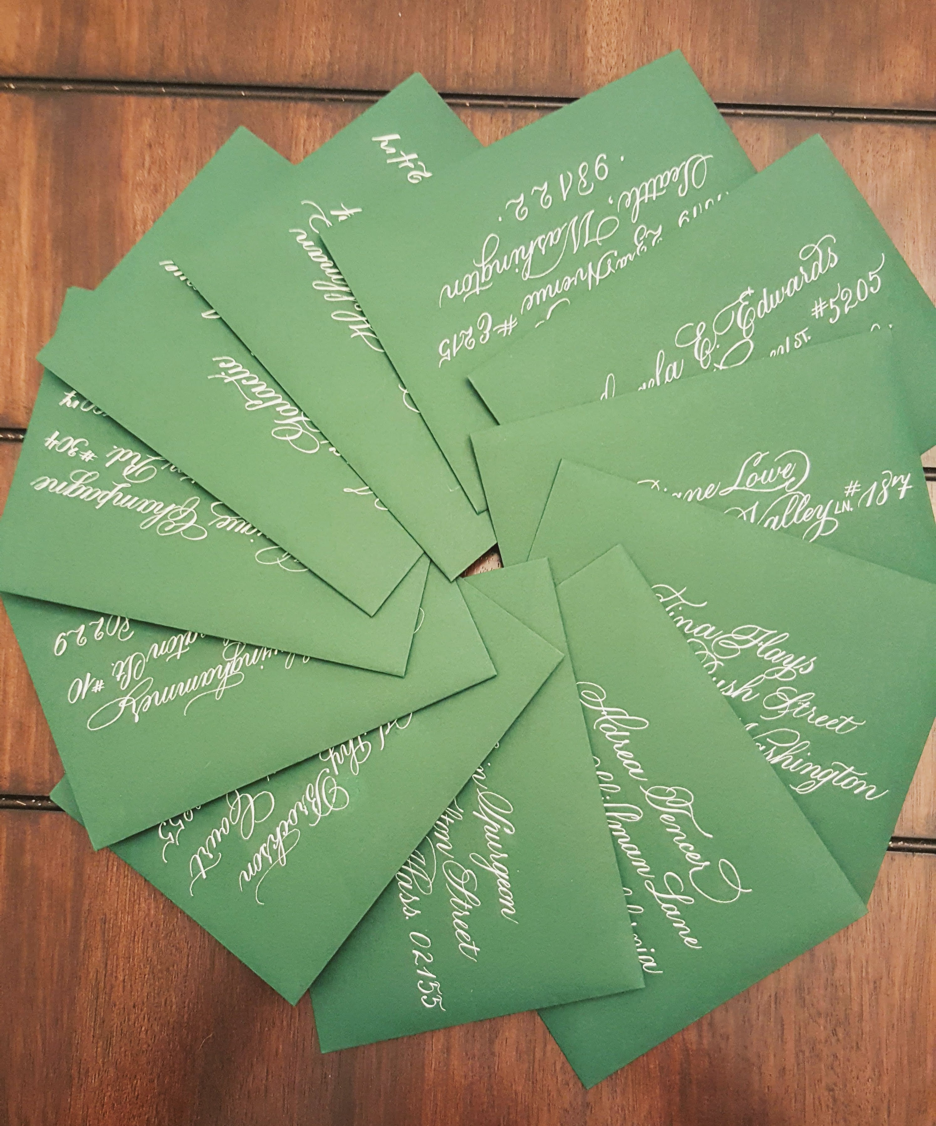 Script Calligraphy Envelope Addressing