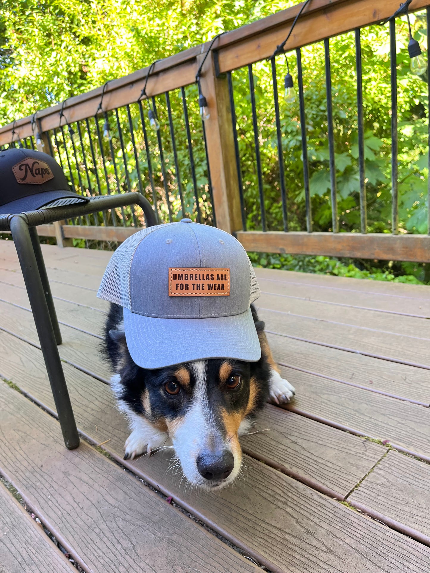Umbrellas are for the weak, seattle trucker hat