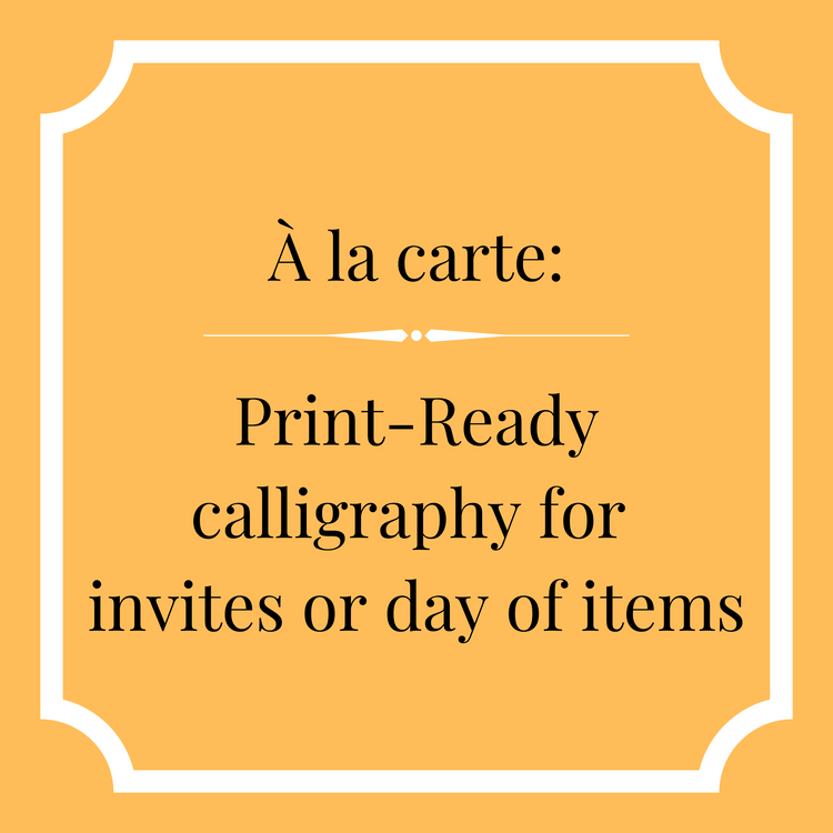 Print-Ready Calligraphy
