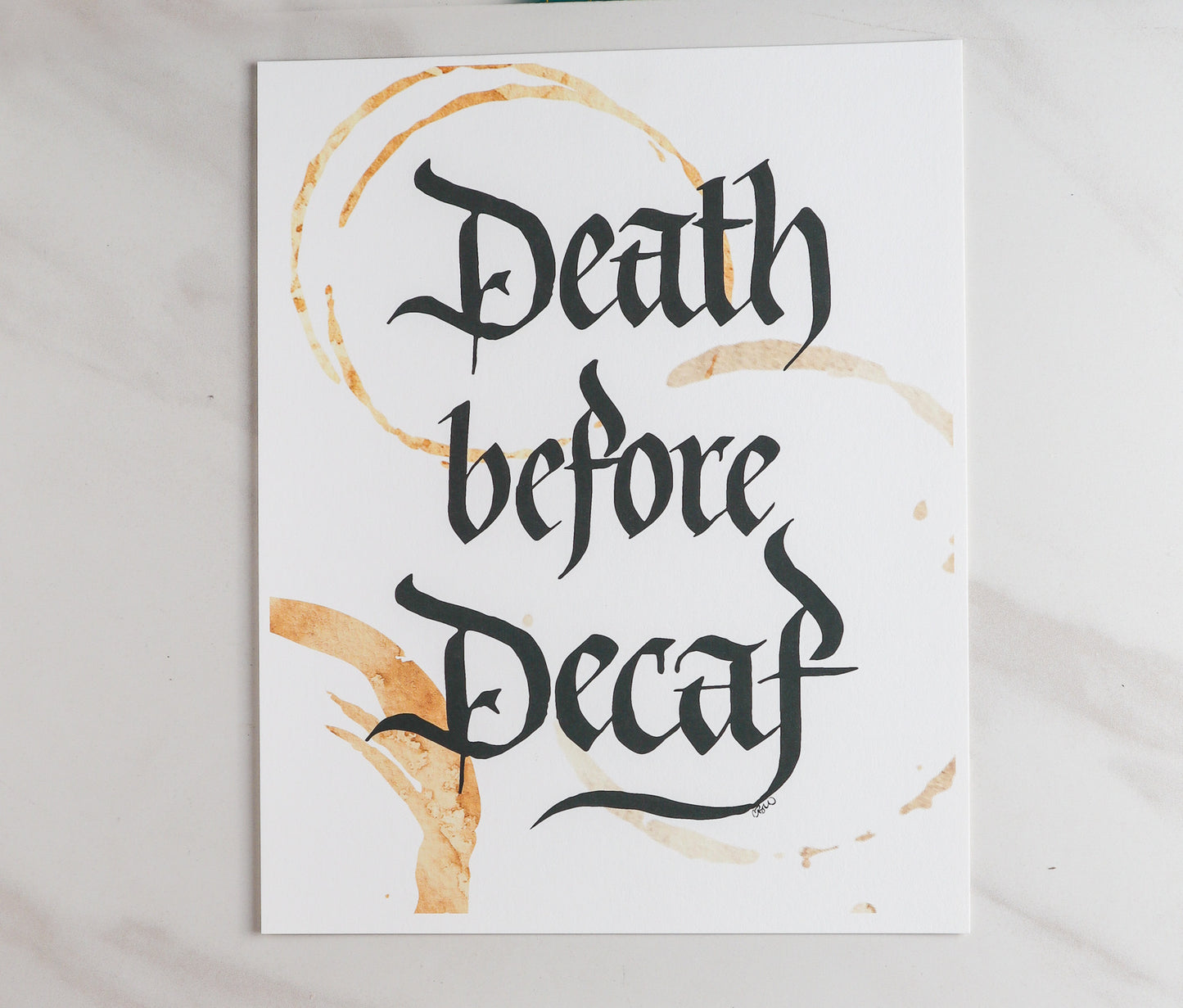 Death before Decaf Art Print