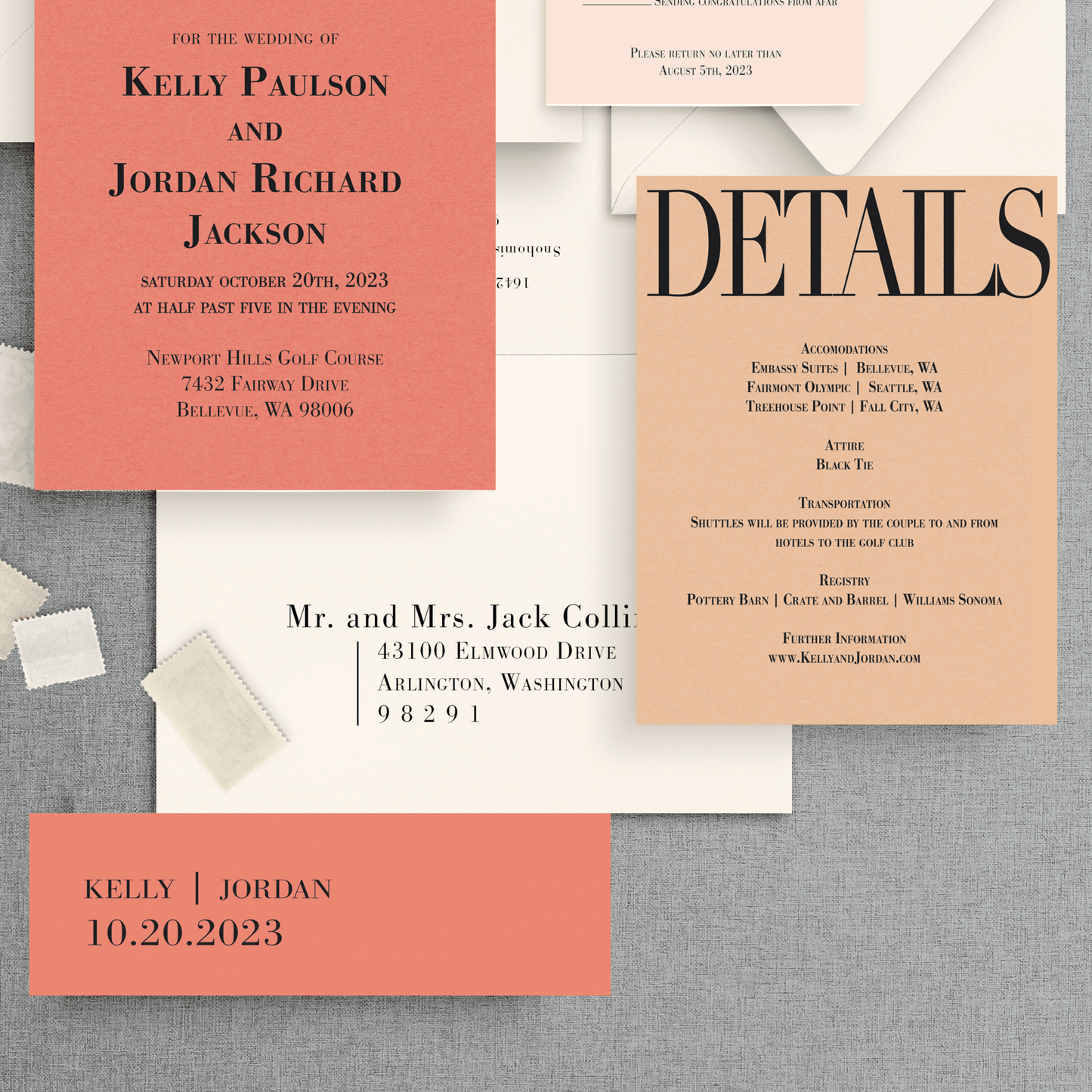 Wedding Suite Details Card