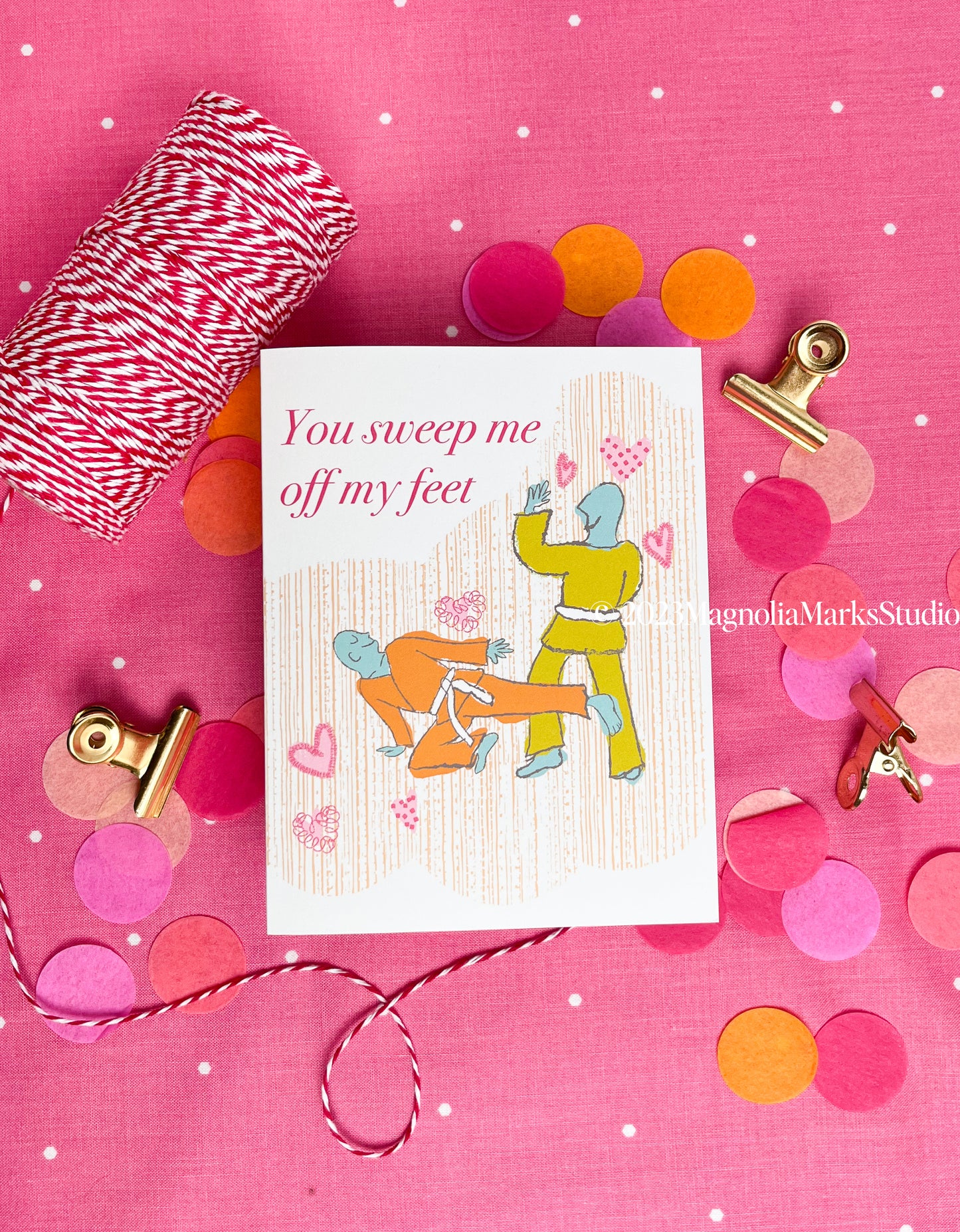 Sweep the Feet Anniversary Card