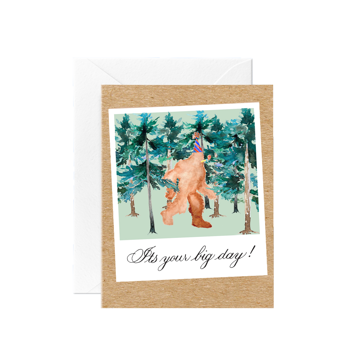 PNW Sasquatch Bigfoot Birthday Card