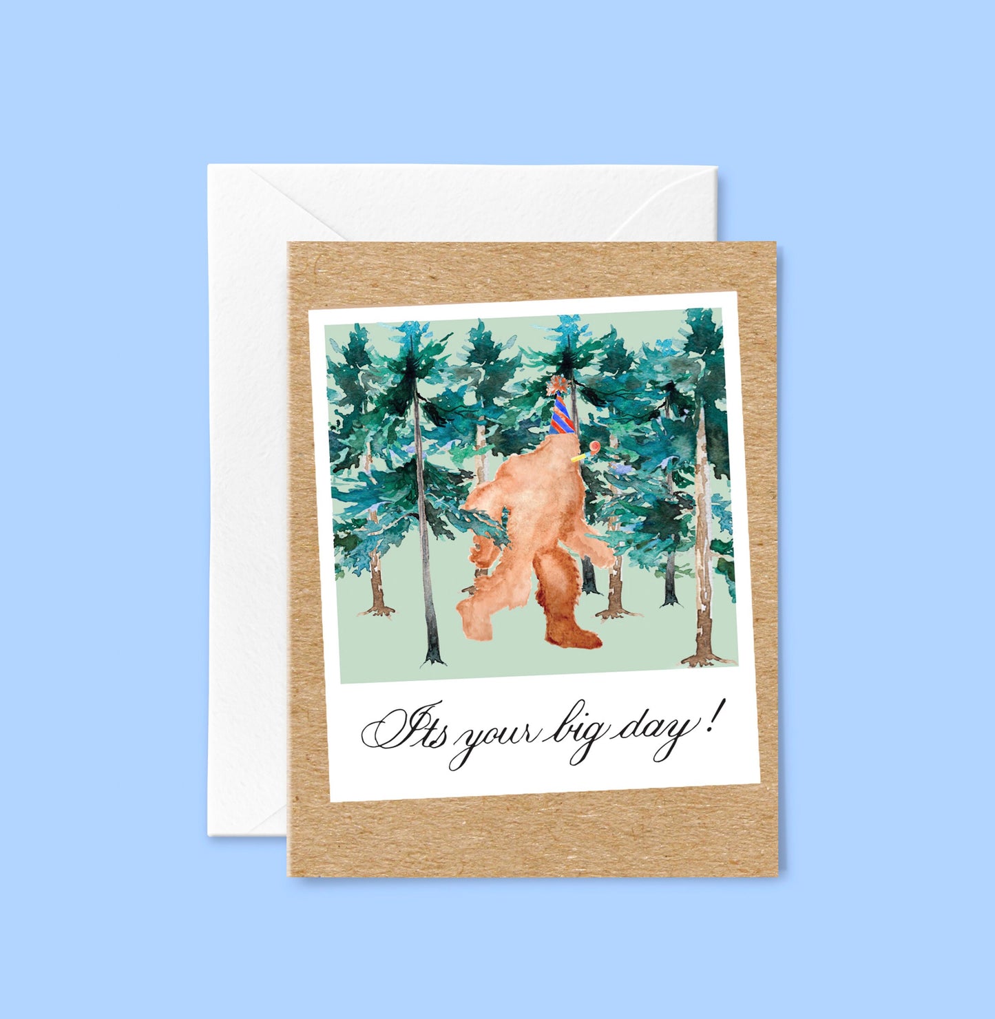 PNW Sasquatch Bigfoot Birthday Card