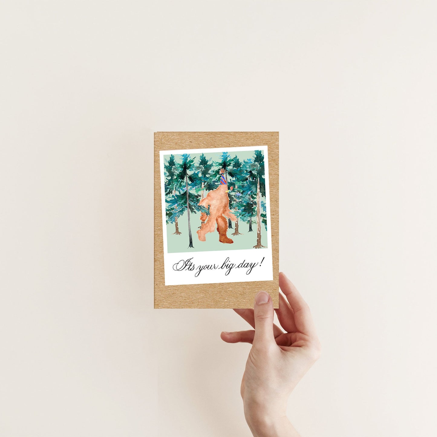 PNW Sasquatch Bigfoot Birthday Card