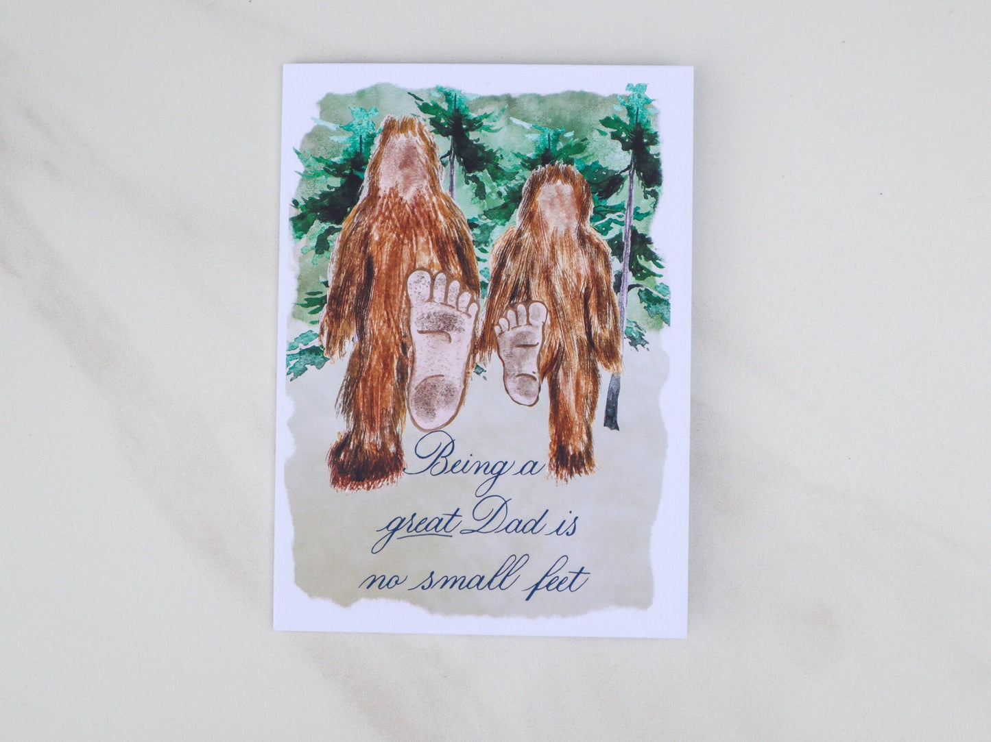 Bigfoot Dad Card