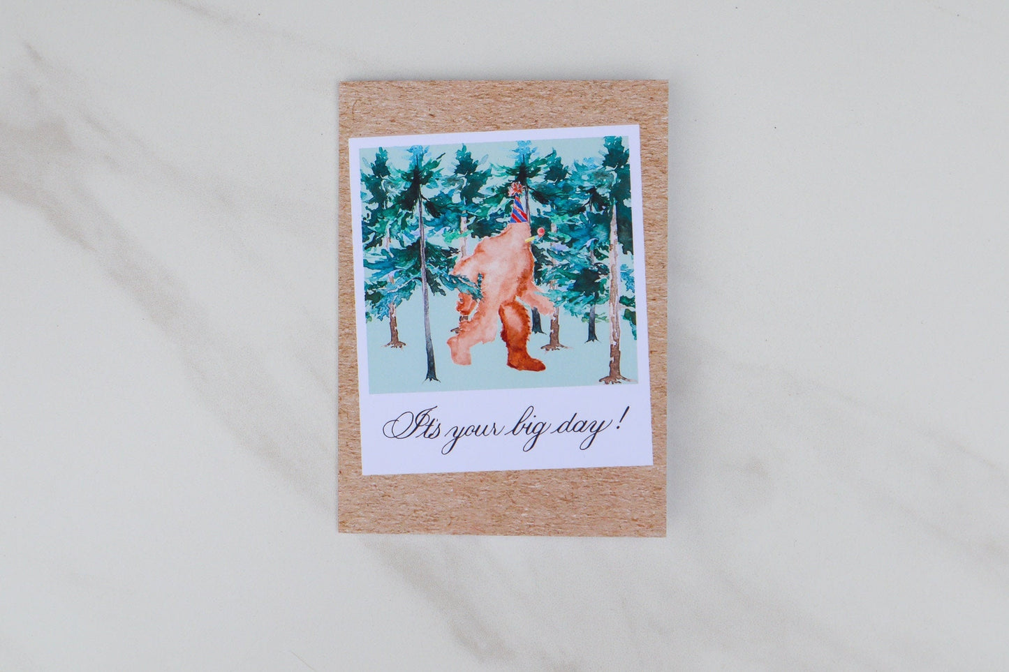 PNW Sasquatch Bigfoot Birthday Card