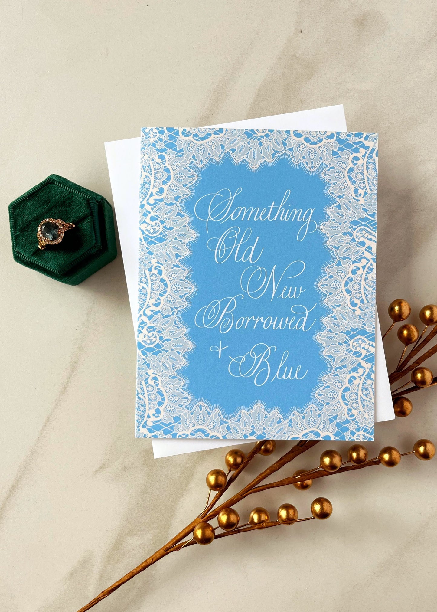 Something old, something new wedding card