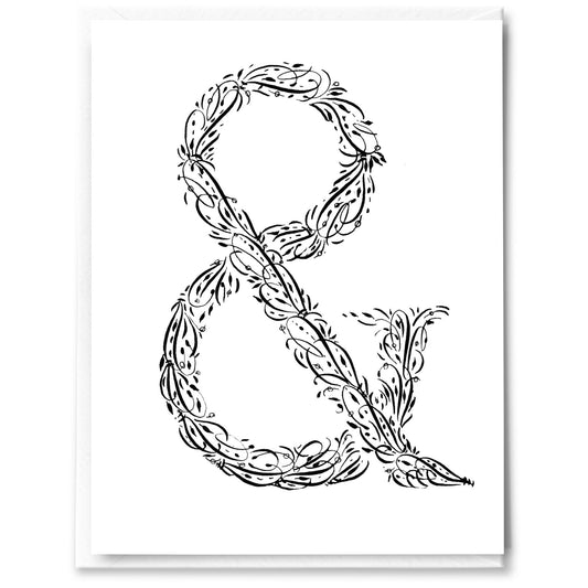 Ampersand Wedding or Anniversary Card