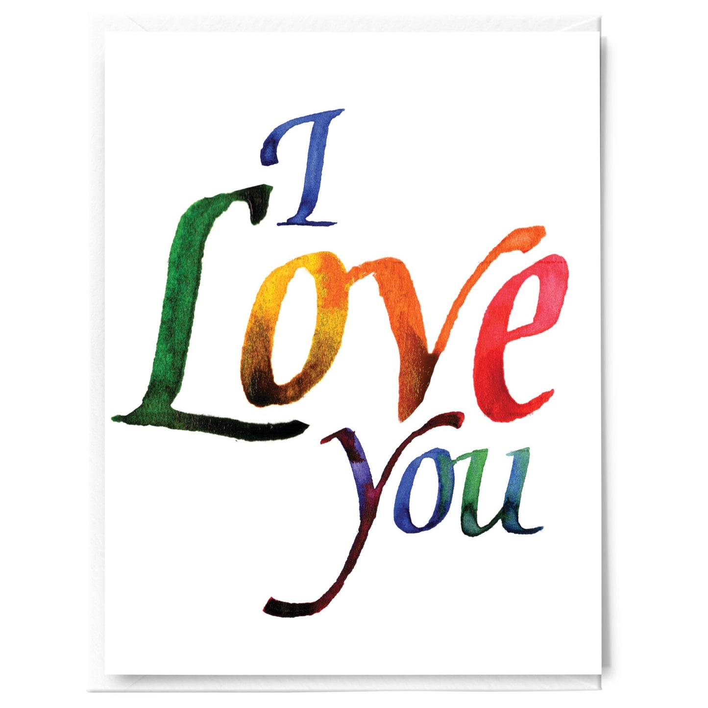Rainbow I love you card