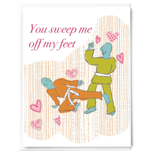 Sweep the Feet Anniversary Card