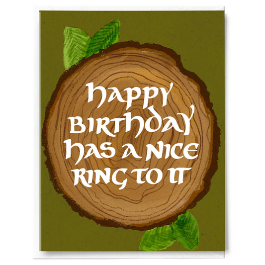 Tree Ring forest birthday card