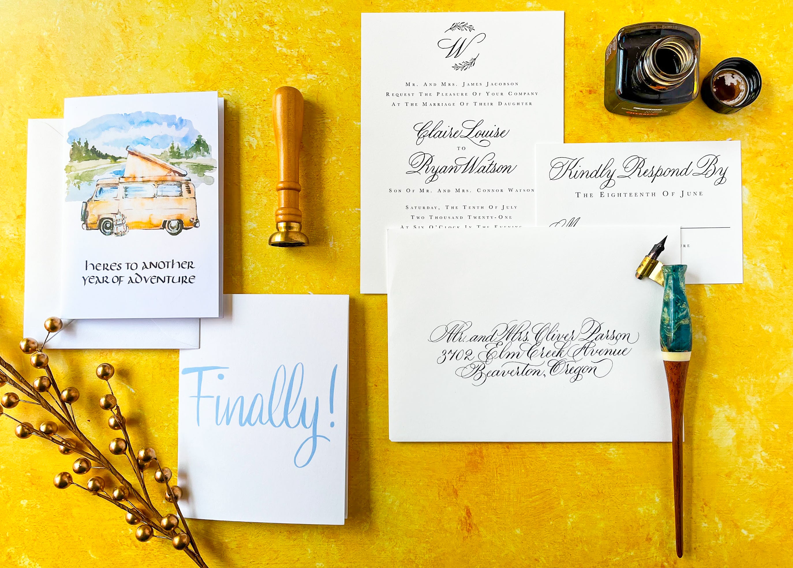 Seattle Calligraphy Custom Wedding and stationery store