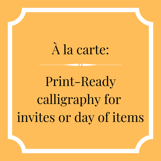 Print-Ready Calligraphy