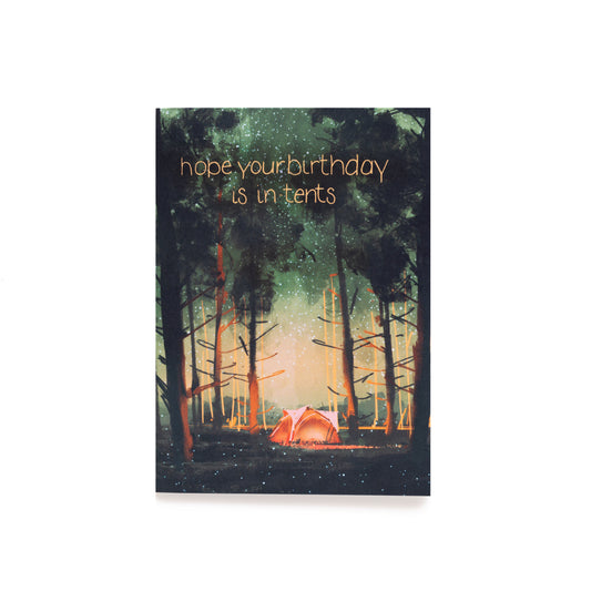 In-Tents Camping Birthday Card