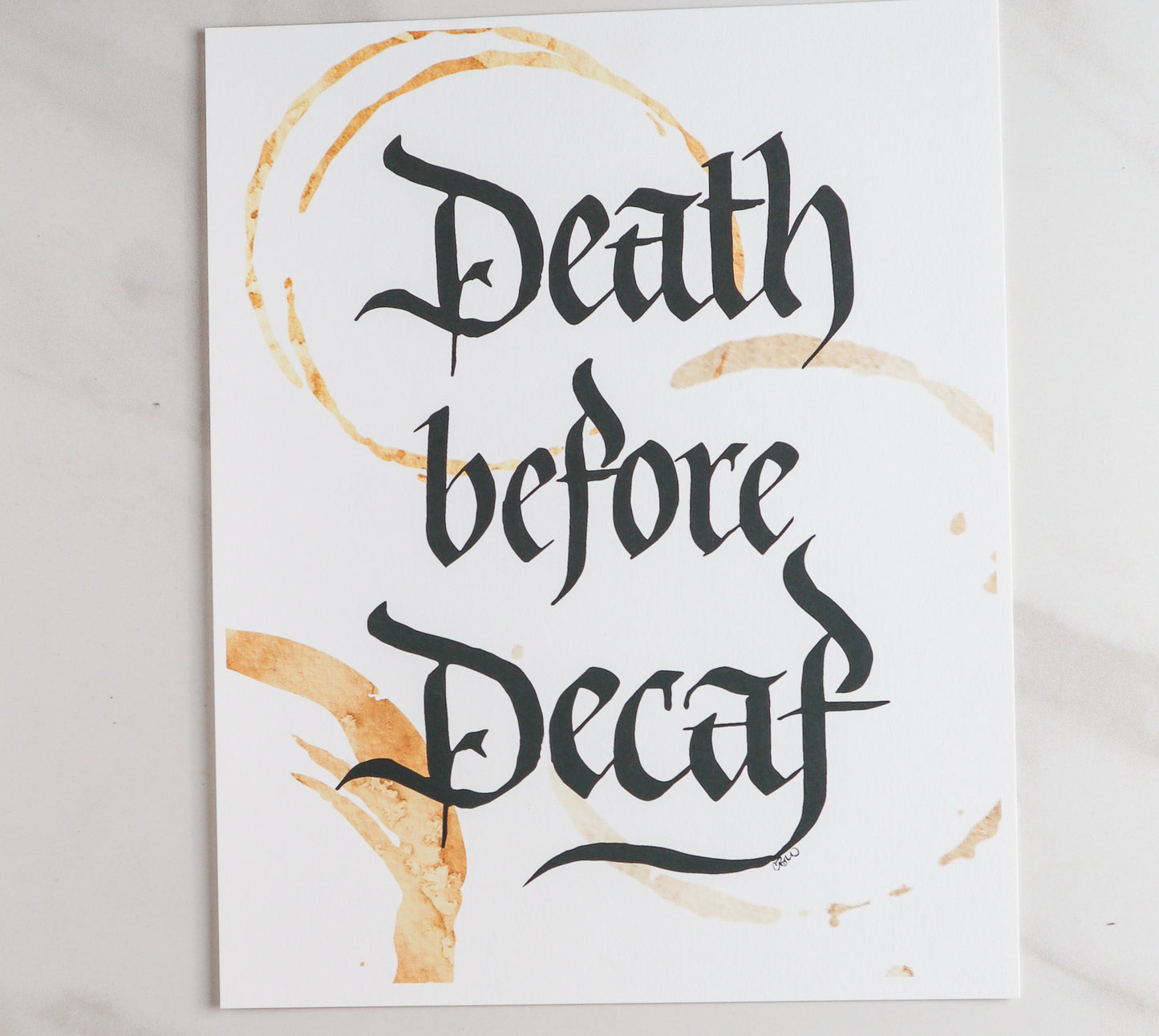 Death before Decaf Art Print