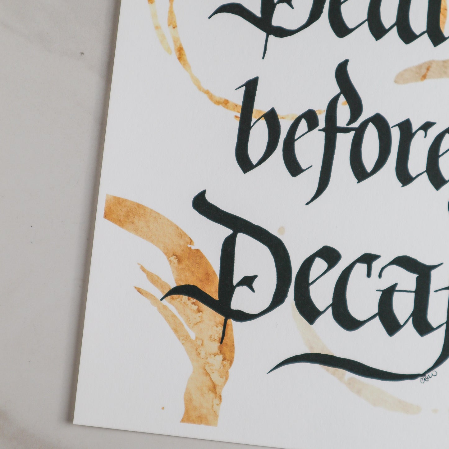 Death before Decaf Art Print