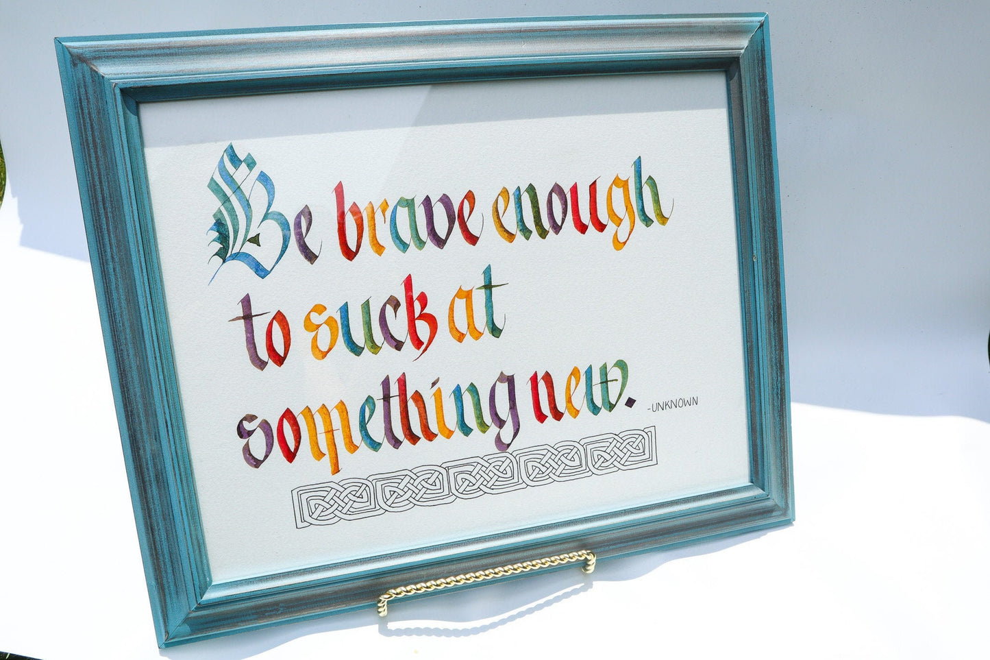 Be Brave Enough to Suck wall print