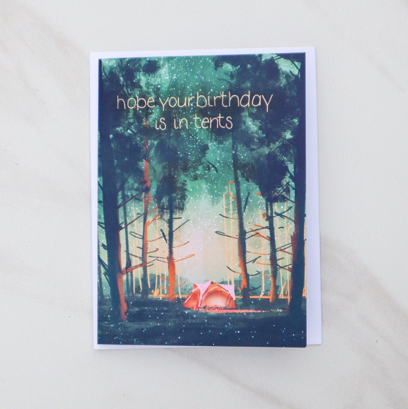 In-Tents Camping Birthday Card