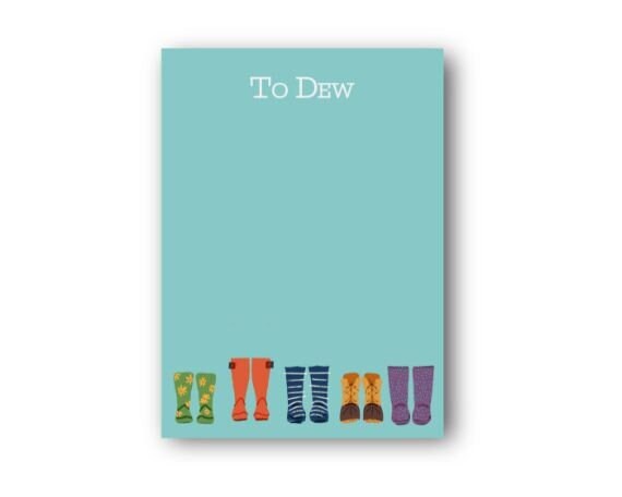 To Dew Rainboots Notepad