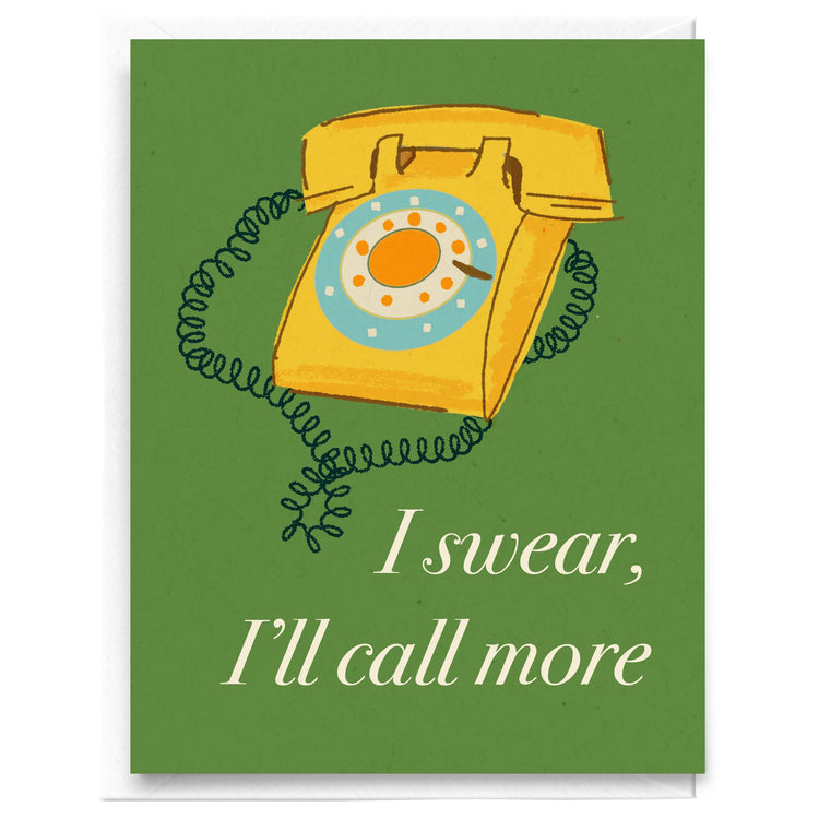 Call your mother retro greeting card