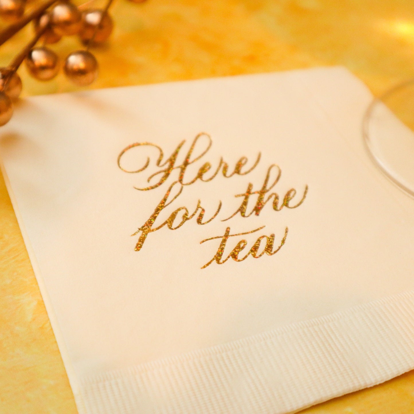 Here for the tea beverage napkins
