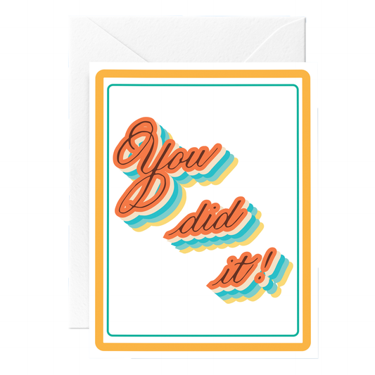 Retro You Did It card